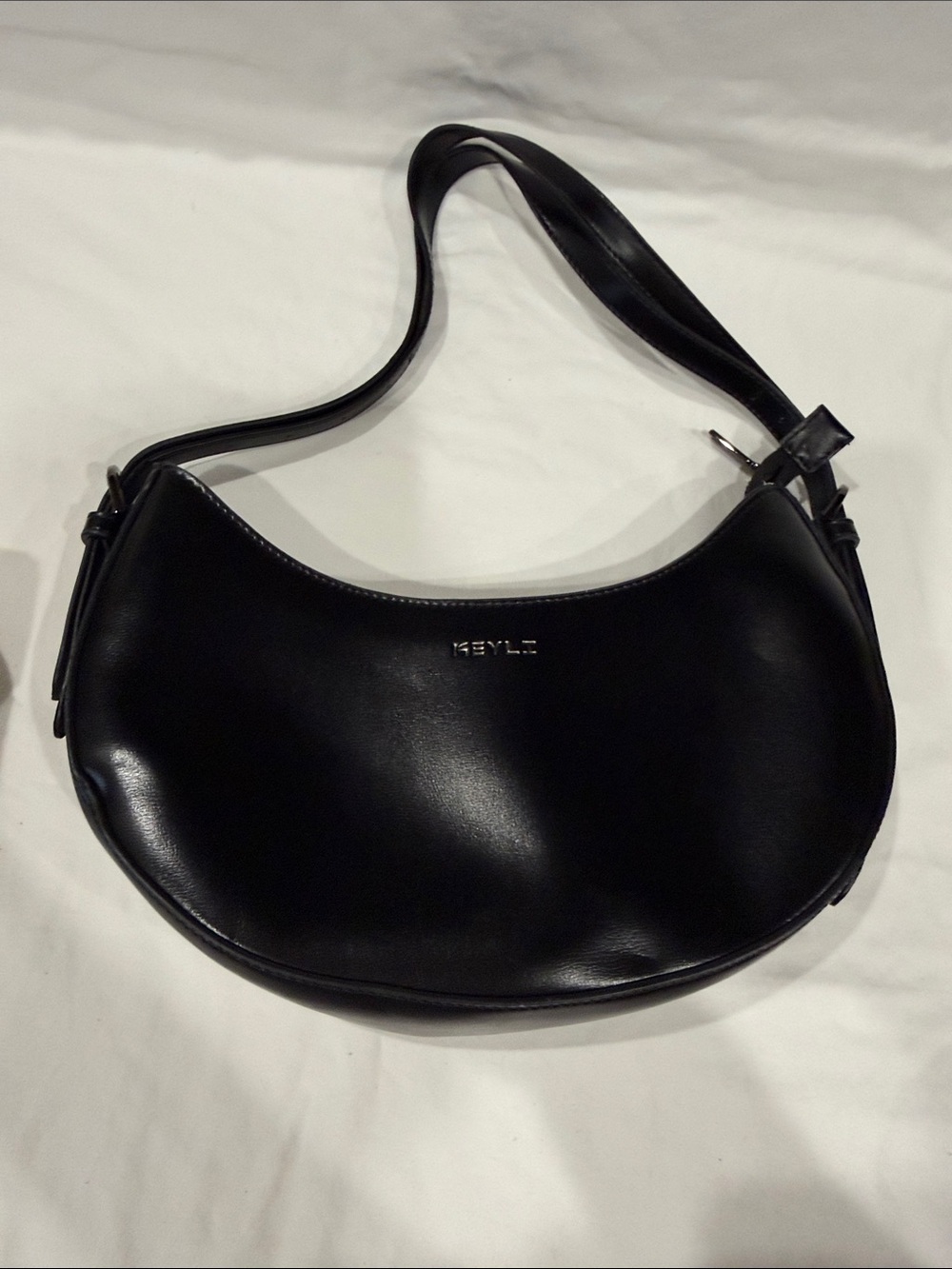 Black Crescent Shoulder Tote